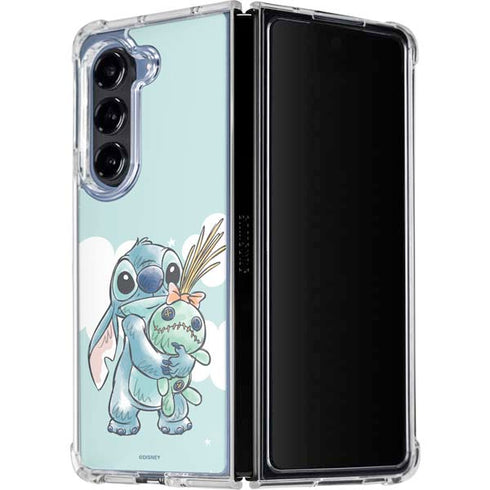 Disney Lilo and Stitch Stitch and Scrump Galaxy Z Fold5 5G Clear Case